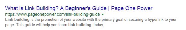 Link building example