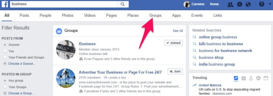 Facebook group marketing