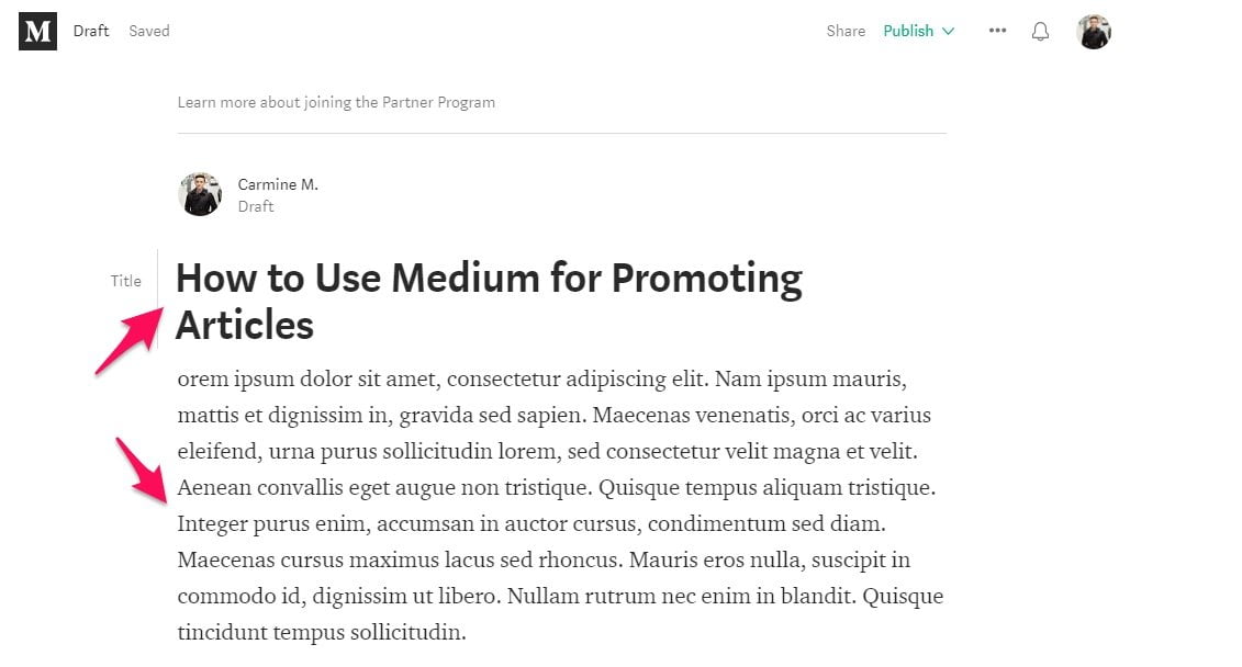 Medium marketing