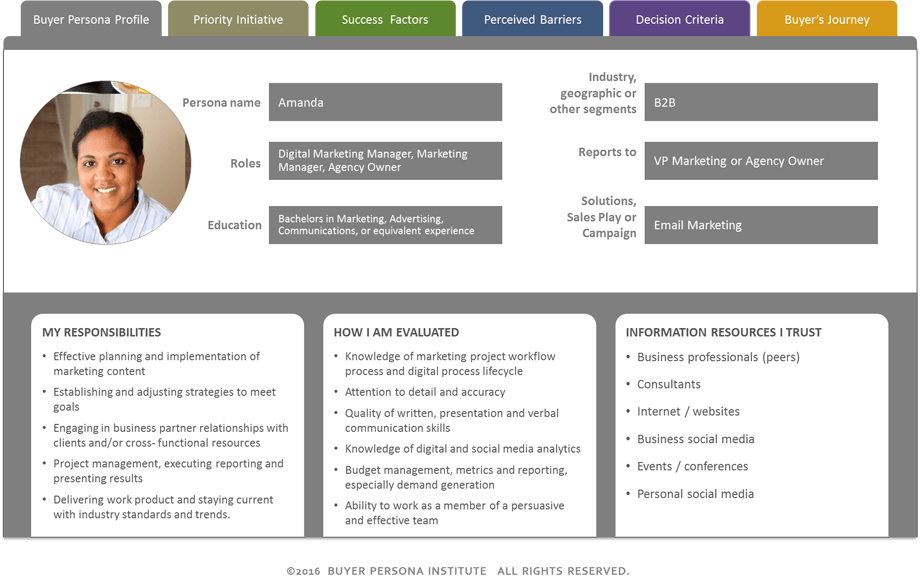 Consumer persona example