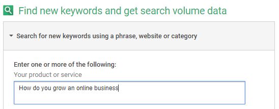 Keyword research with voice