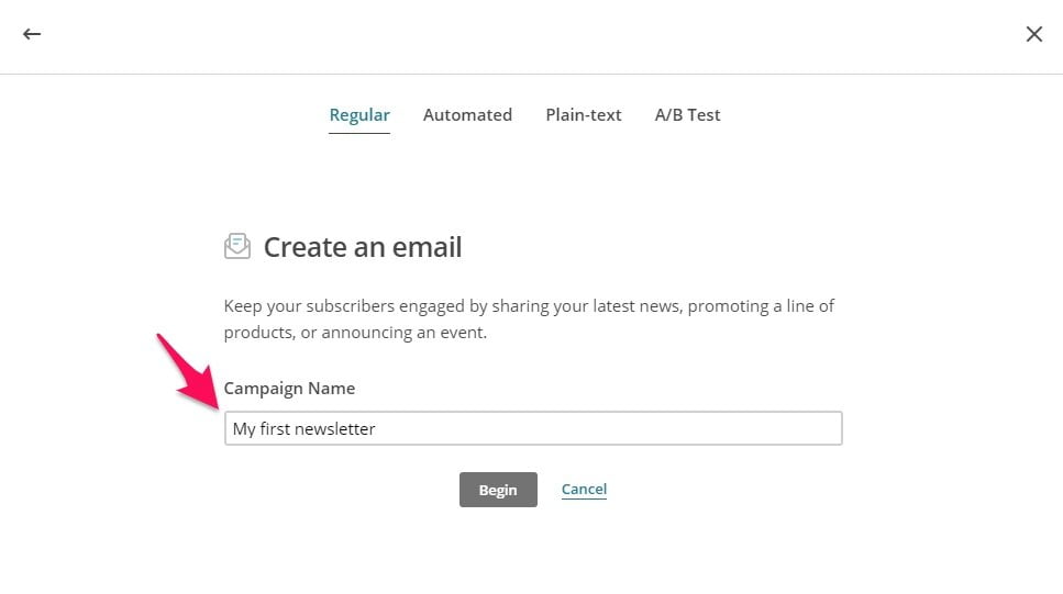 Naming Mailchimp campaign