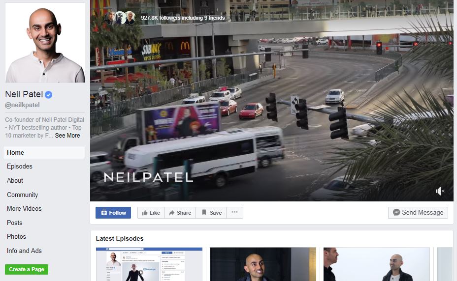 Neil Patel Facebook