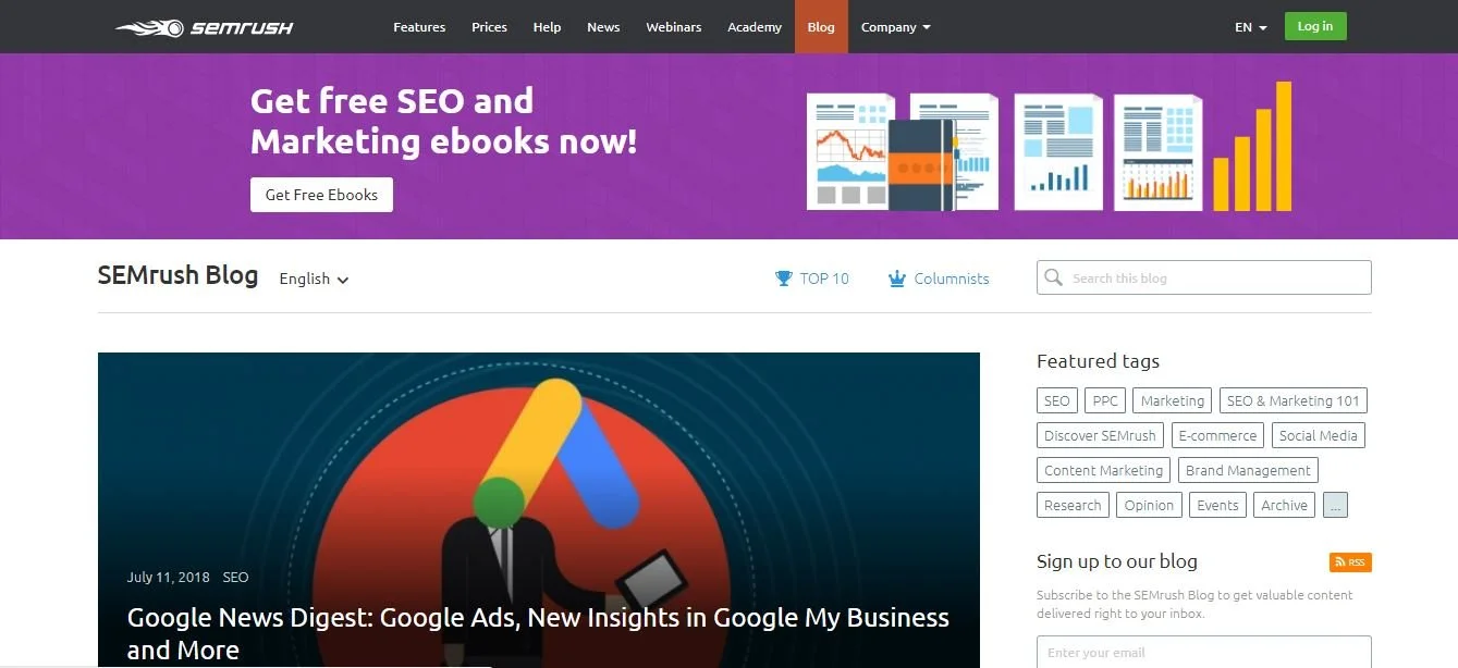SEMRush blog