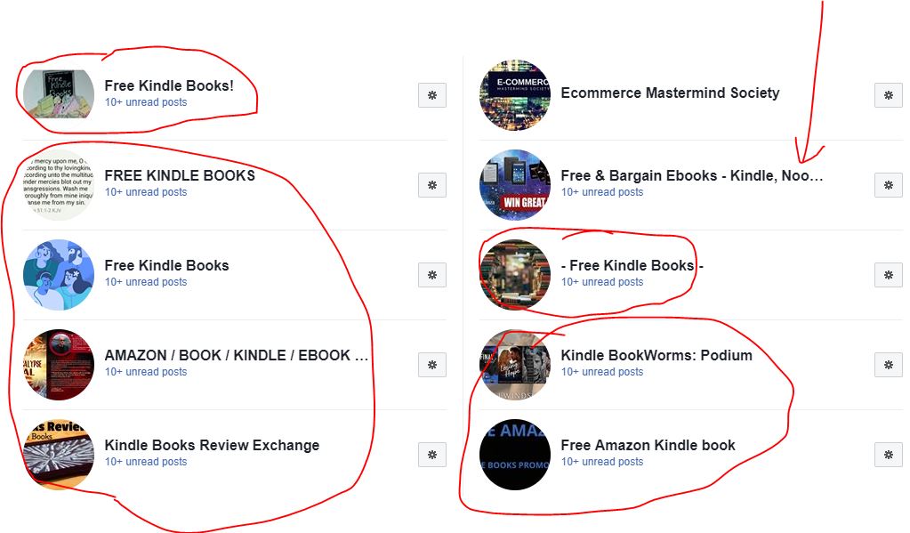 Kindle Facebook groups