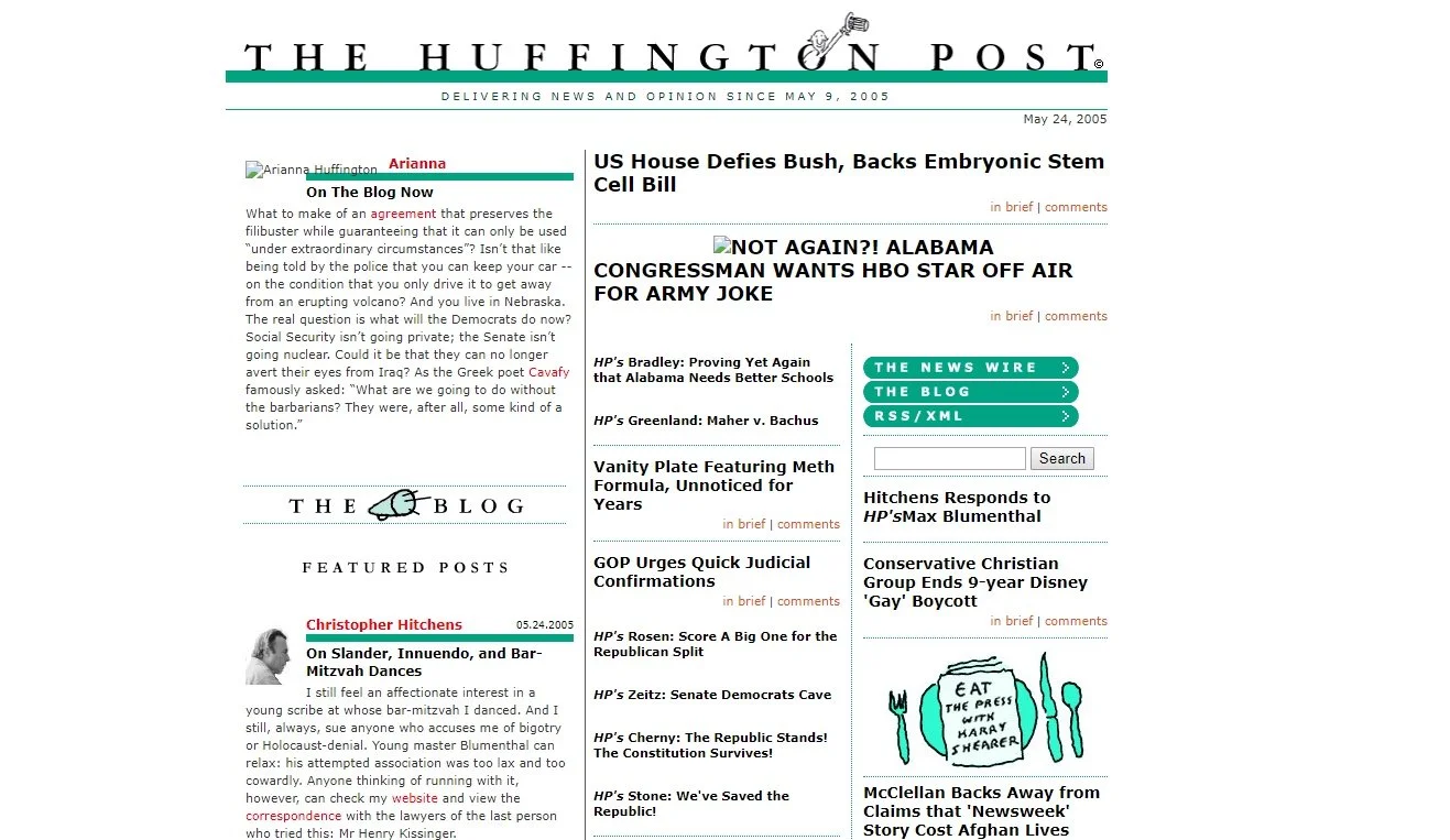 Huffington Post in 2005