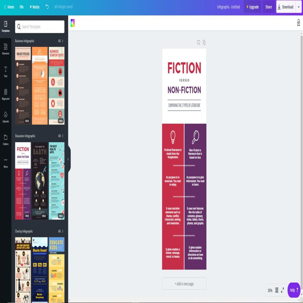 infographic maker canva