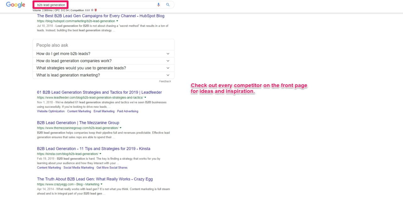 Google search example - Carmine Mastropierro