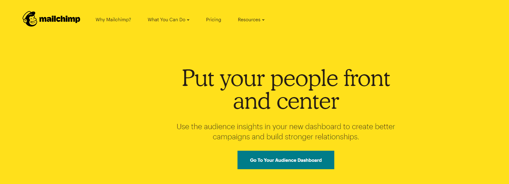 Mailchimp homepage