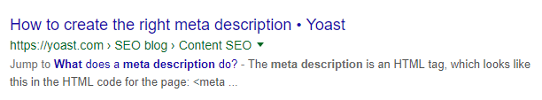Meta description example