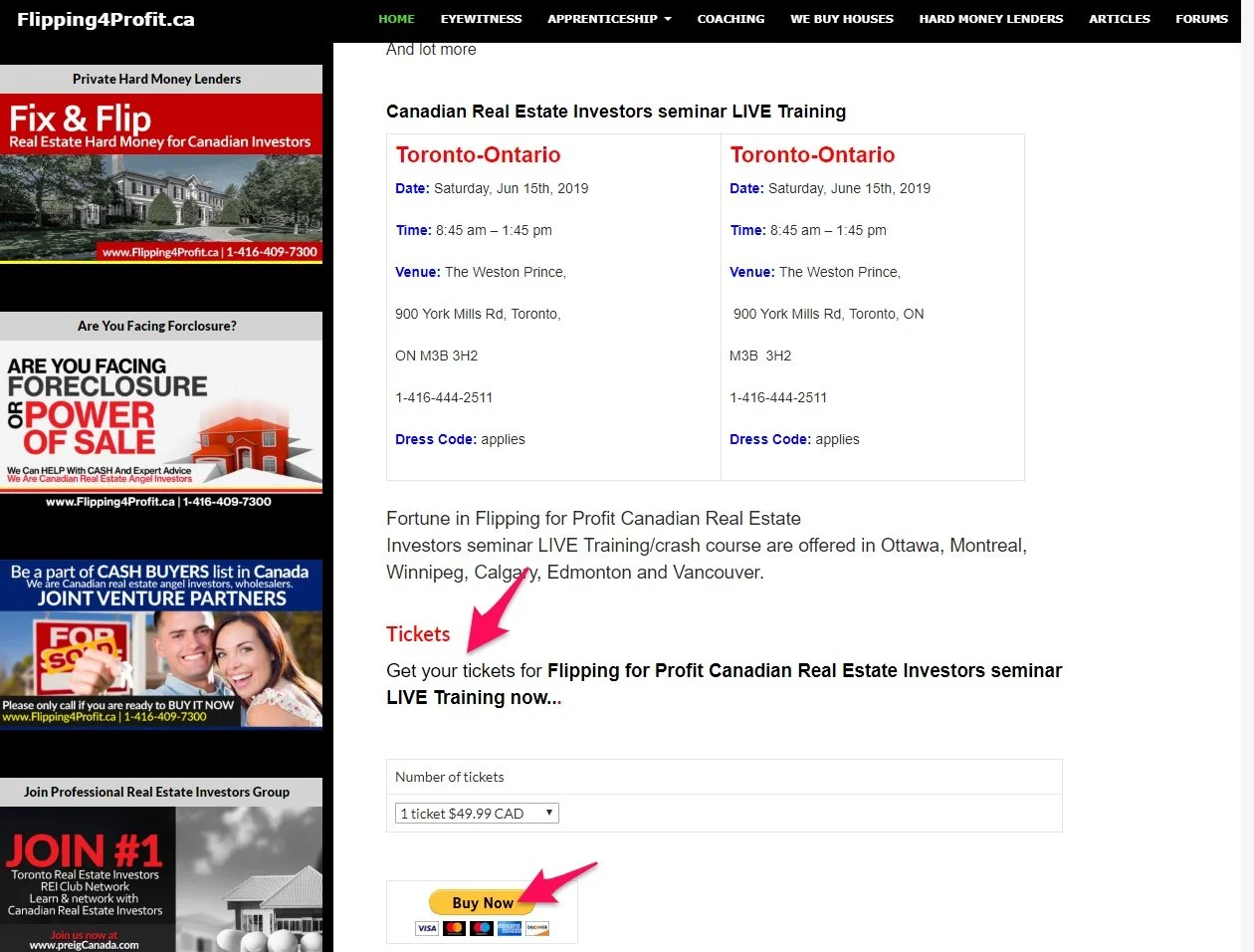 Real estate call to action example