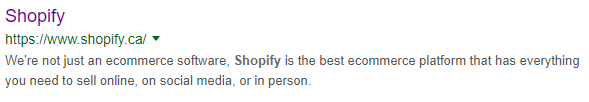 Shopify meta description