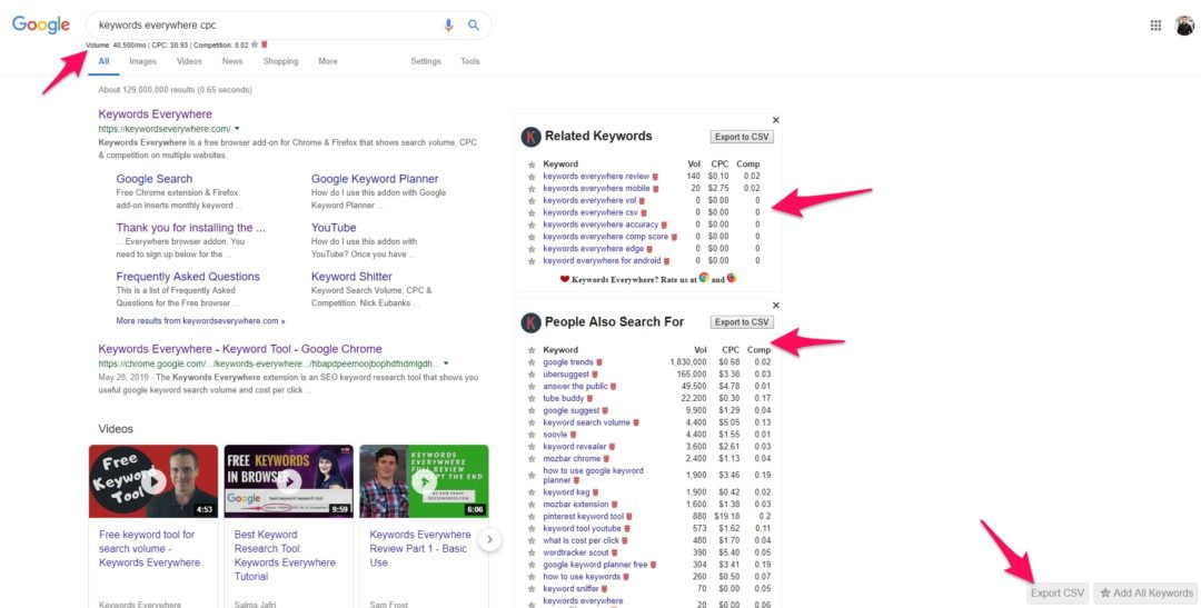 keywords everywhere keywords everywhere