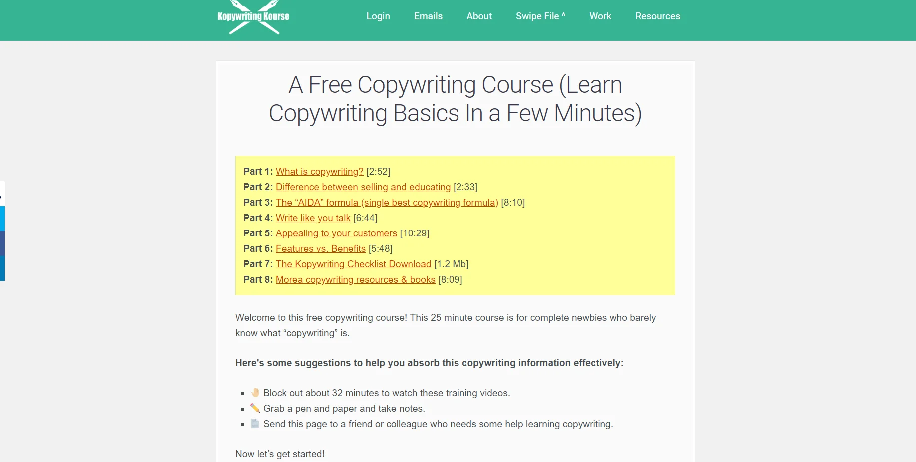 Kopywriting kourse