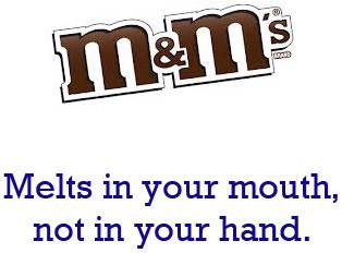 Sexy M&M's: They melt in your mouth, not in your hands — but also