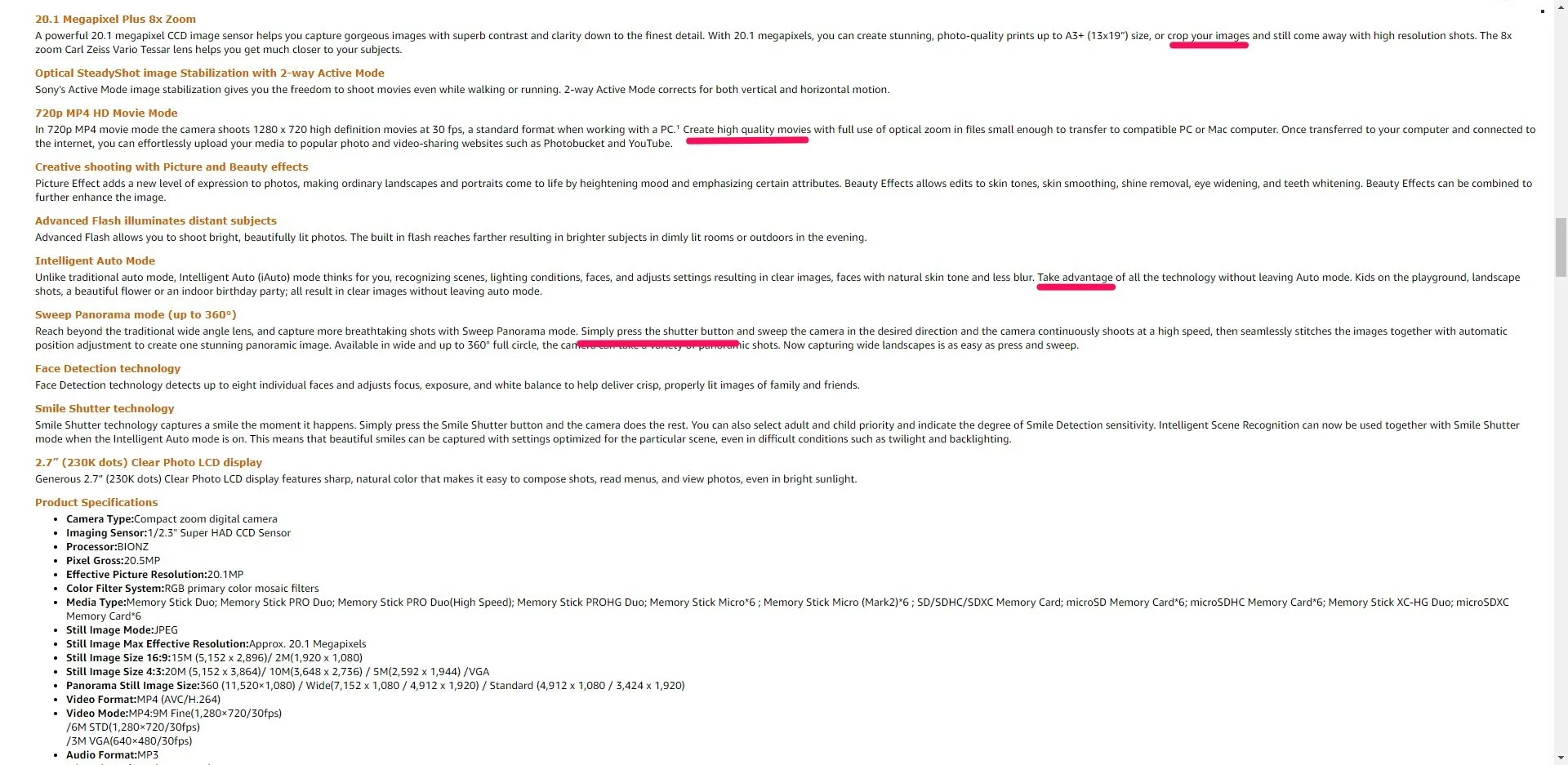 Amazon calls to action
