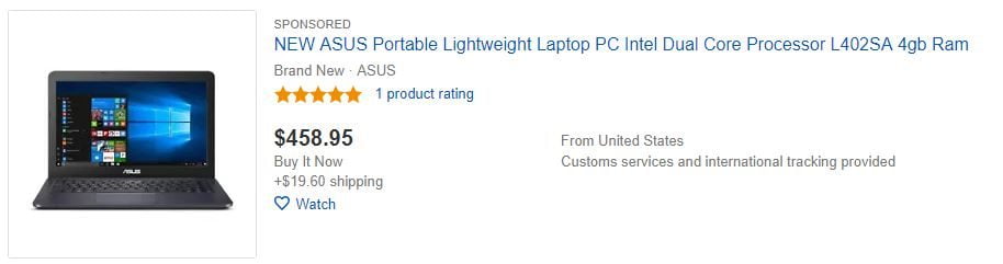 Ebay listing example 2