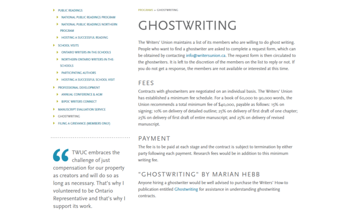 thesis ghostwriter fee