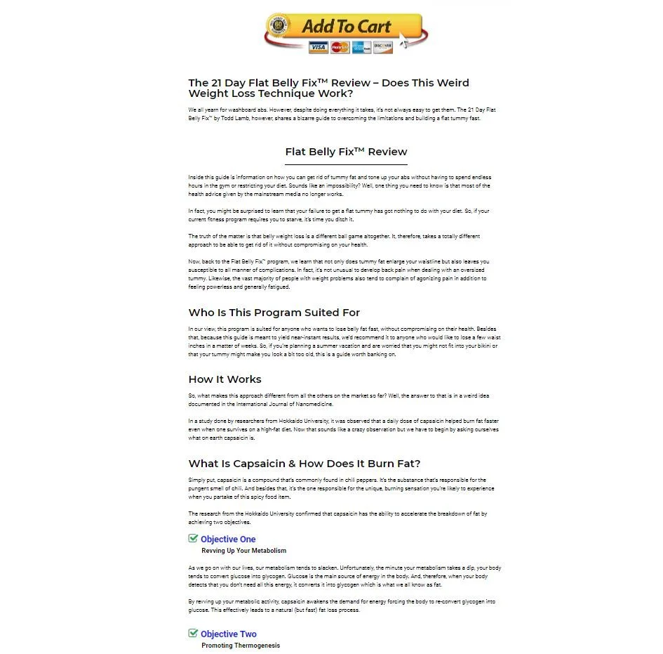 Landing page example
