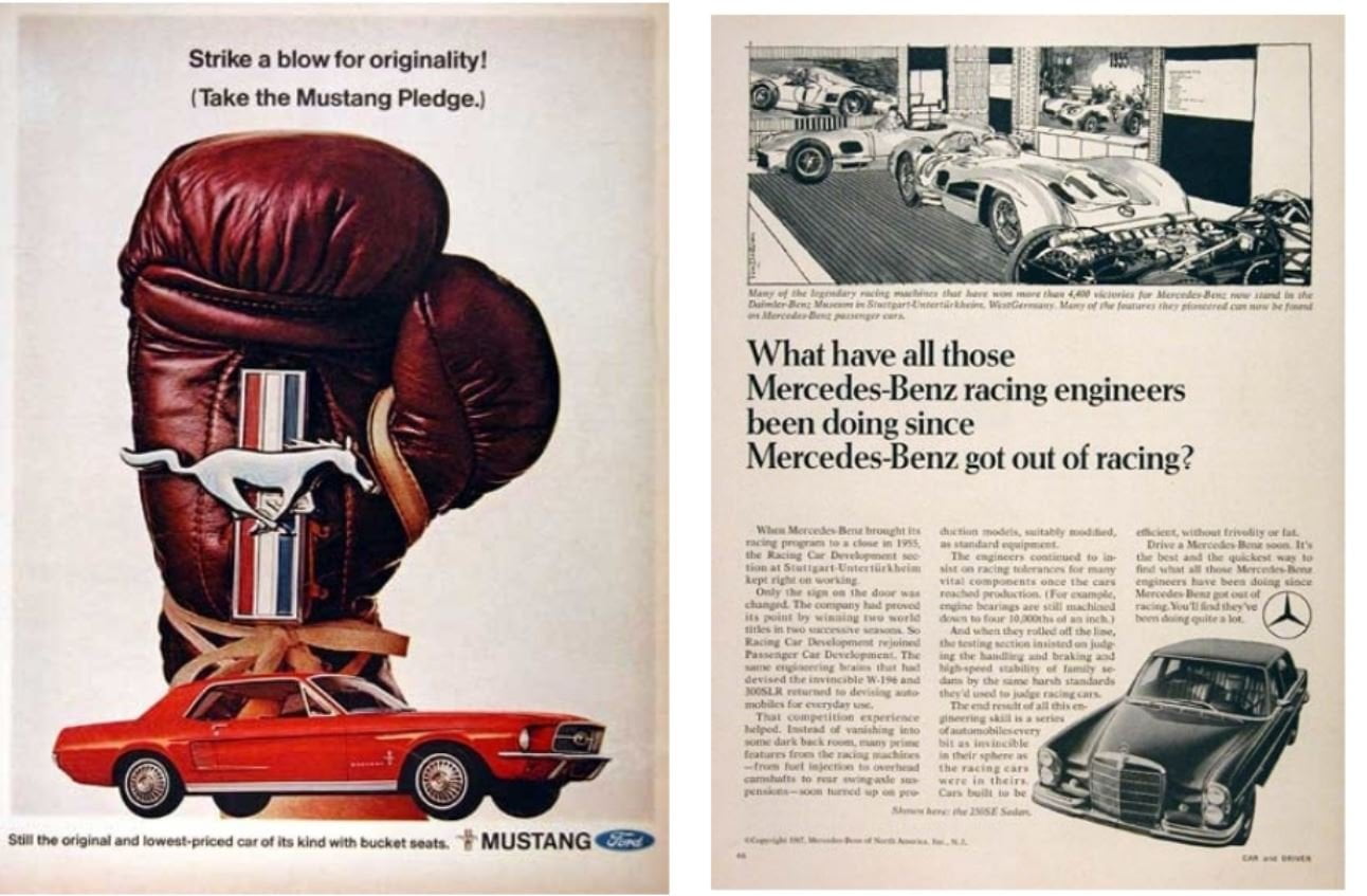 1960S ad for a mustang car