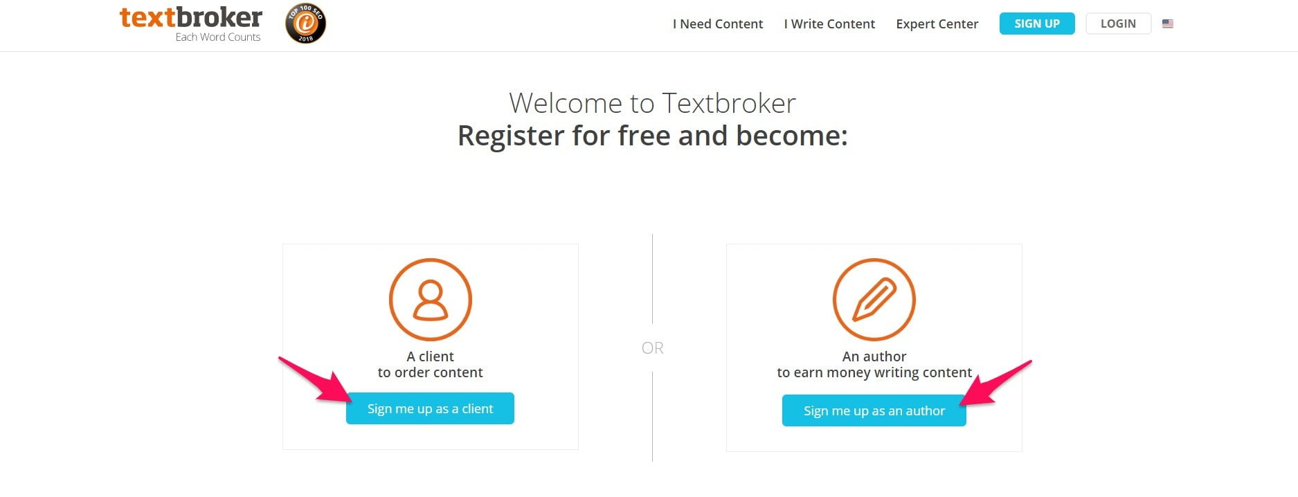 Textbroker registration