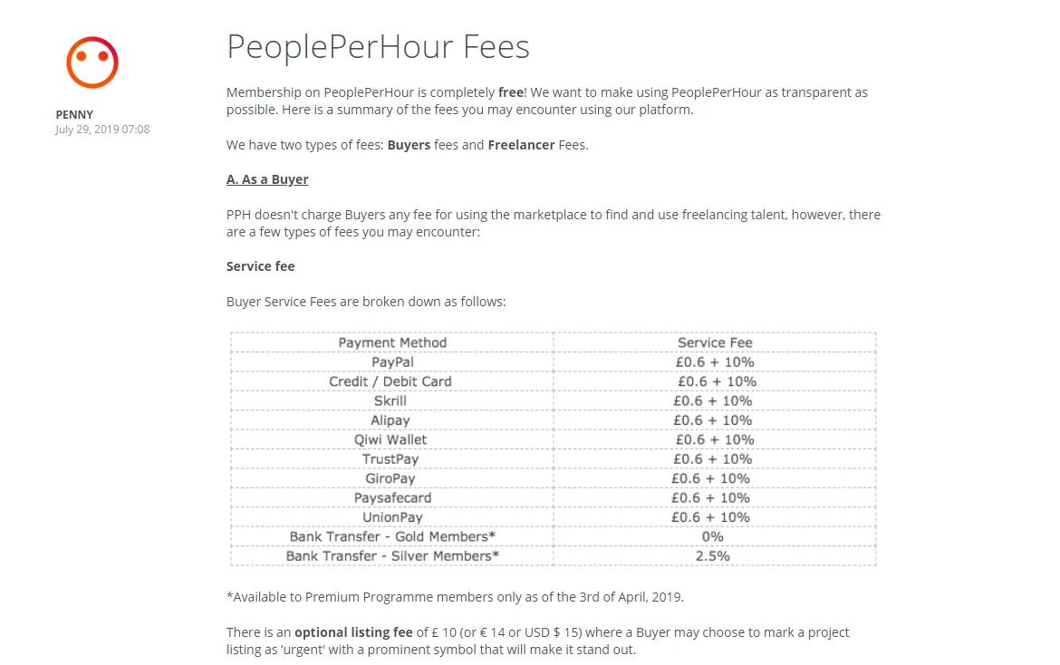 Buyer fees