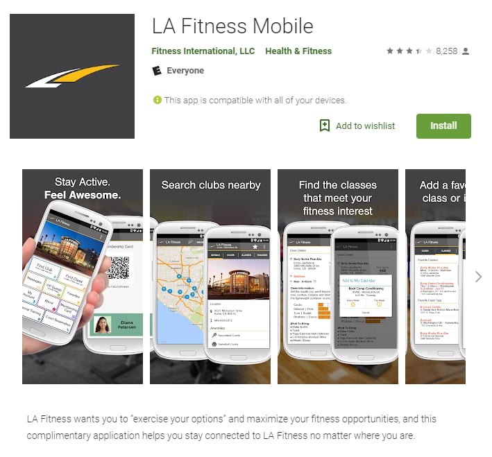 LA Fitness, Exercise Your Options ®