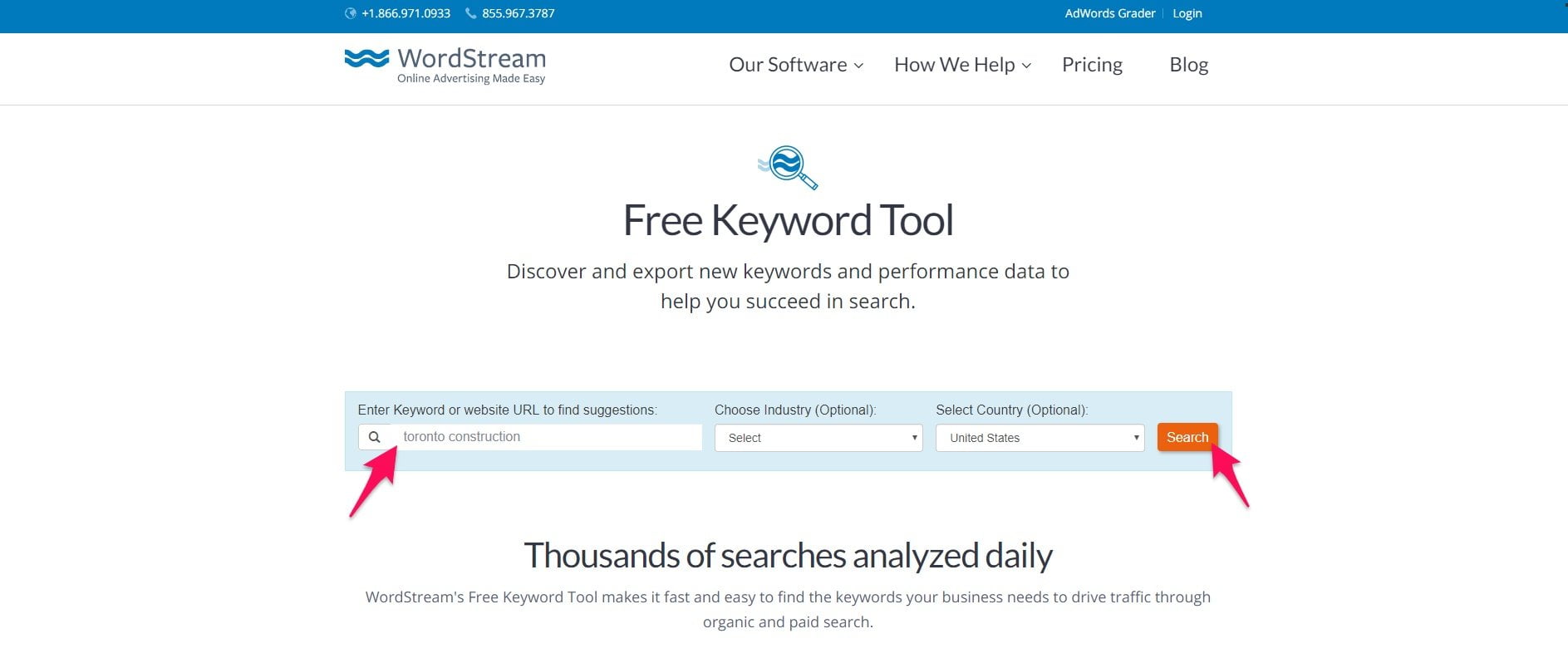 Using WordStream