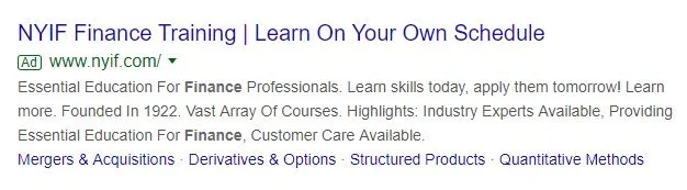 Finance training