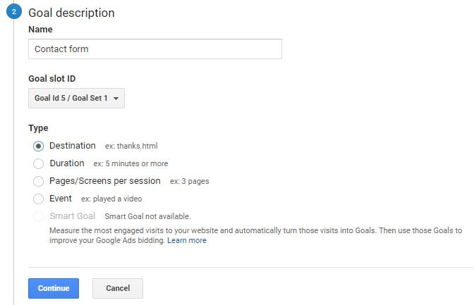 GA goal descrip