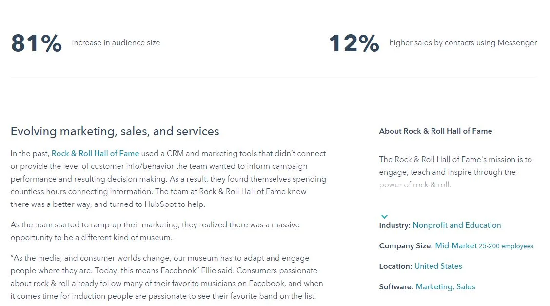 HubSpot case study example