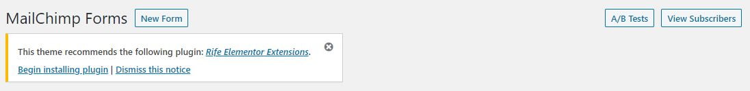 Mailchimp form