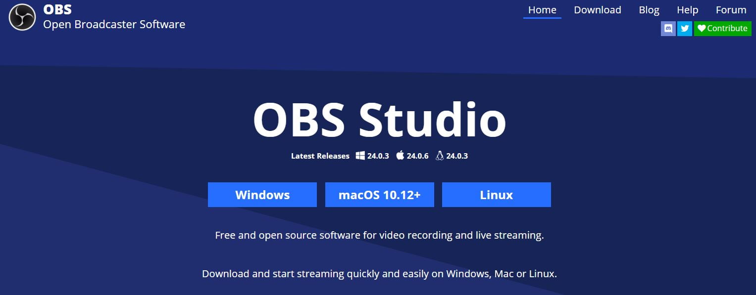 OBS homepage