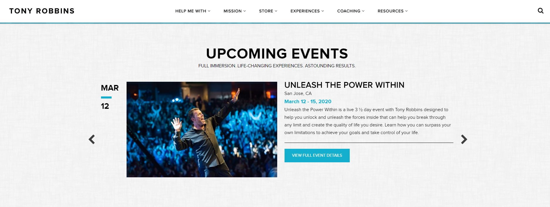 Tony Robbins site