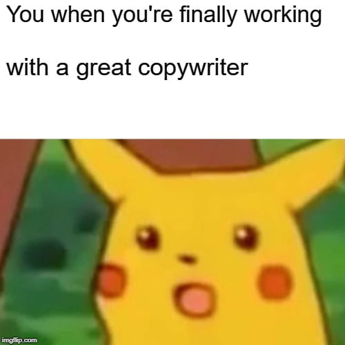 Copywriter Pikachu meme