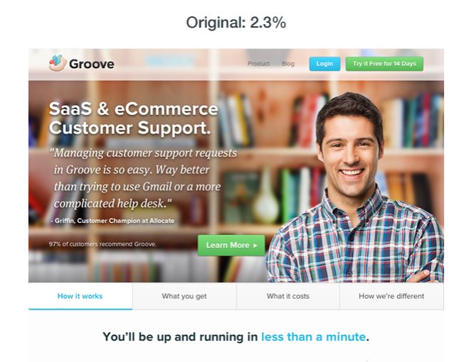 Groove landing page