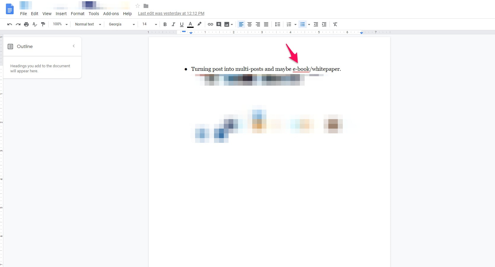 Grammar suggestion in Google Docs