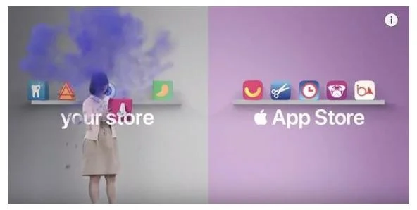 Apple ad mocking Android