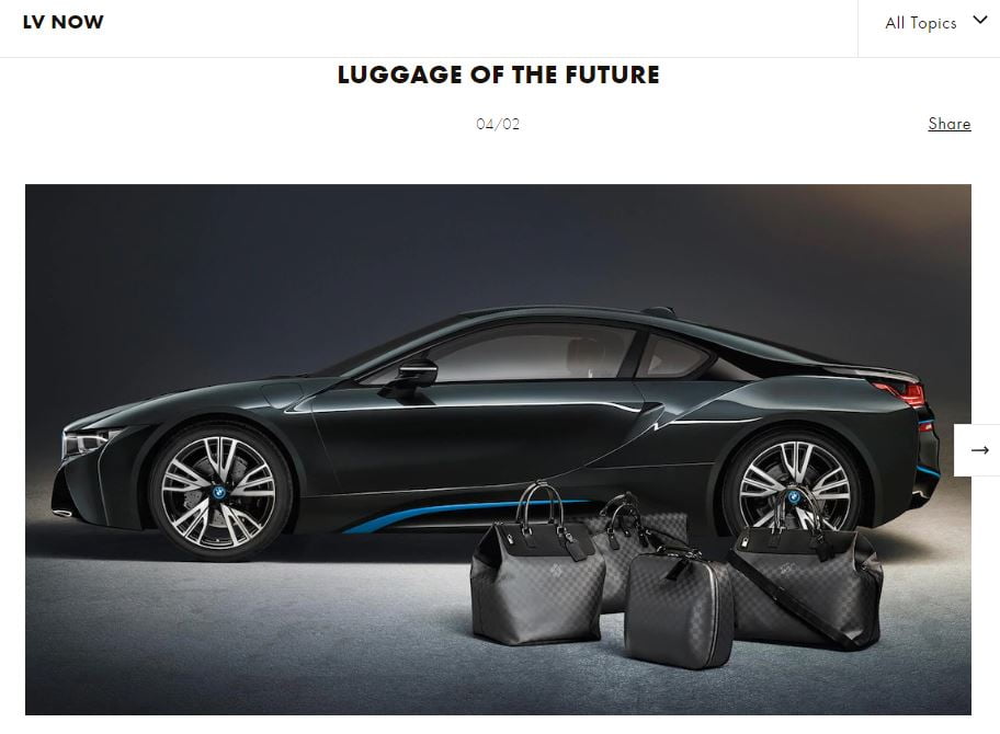 For a few thousand dollars, you can have this Louis Vuitton BMW i8 Luggage  Set