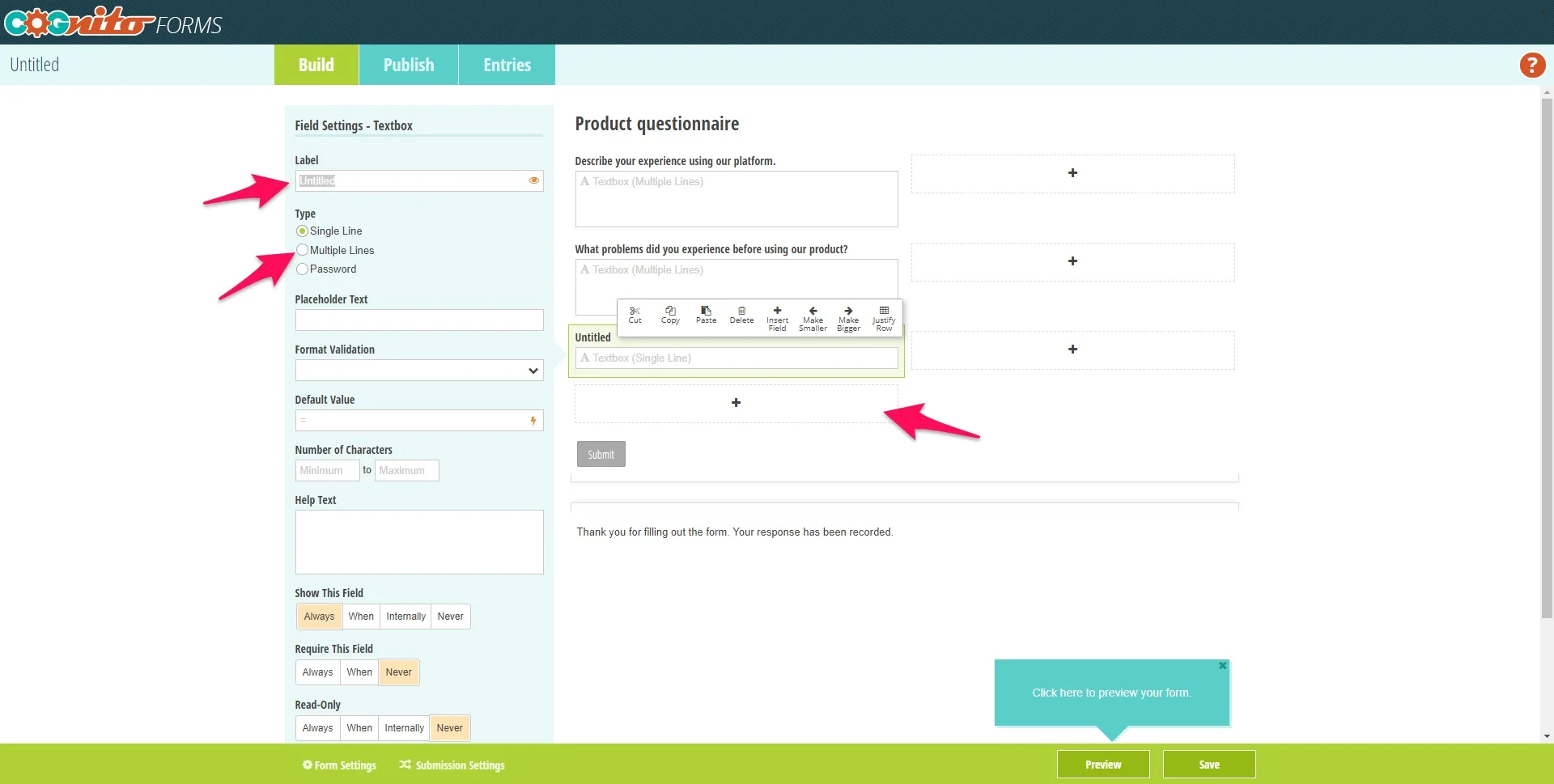 Creating a Cognito Form
