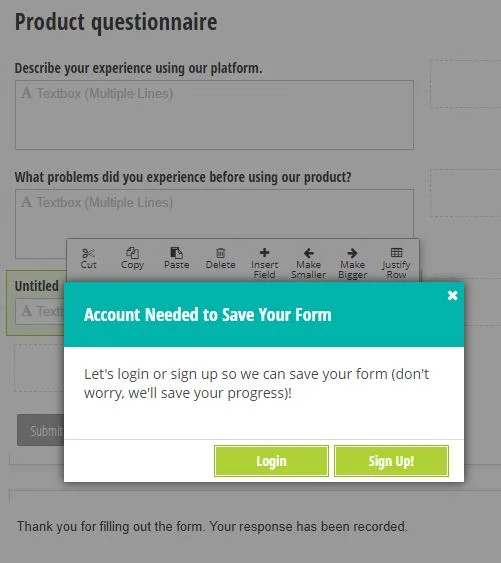 Signing up for Cognito Forms