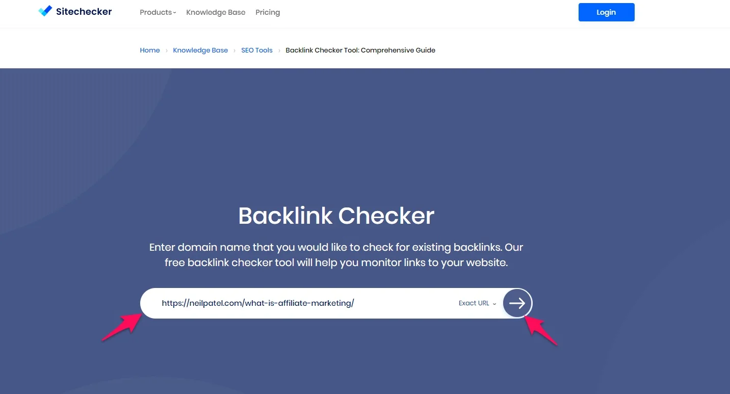 Sitechecker search