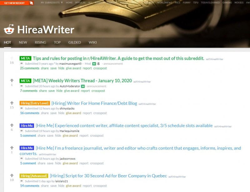The 10 Best Writing Subreddits For Work, Inspiration, and Hiring