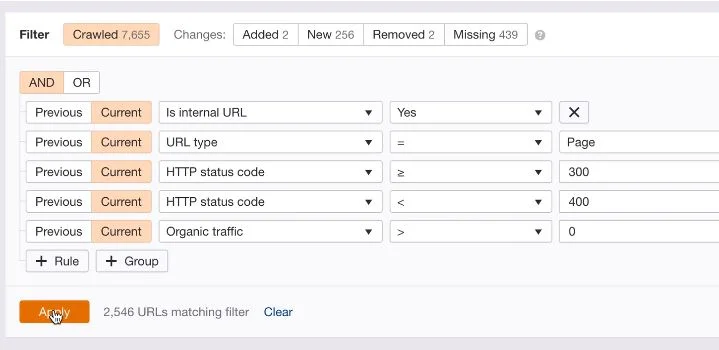 Ahrefs site audit depth
