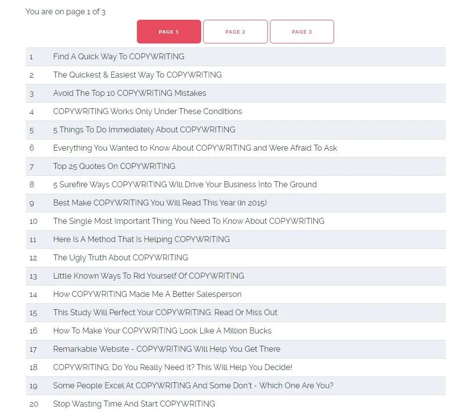 Awesome title generator results