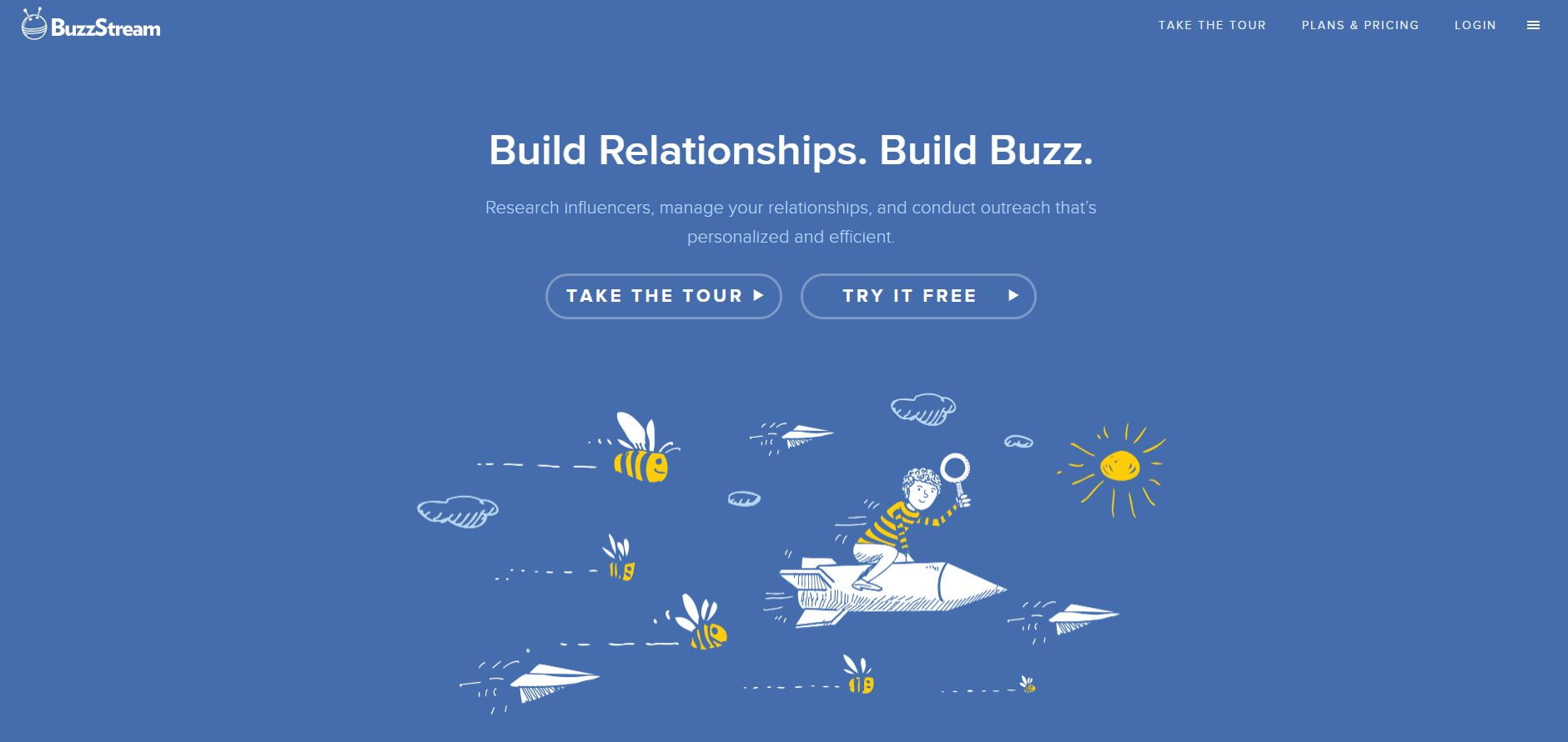 BuzzStream homepage