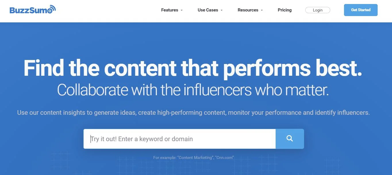 BuzzSumo call to action
