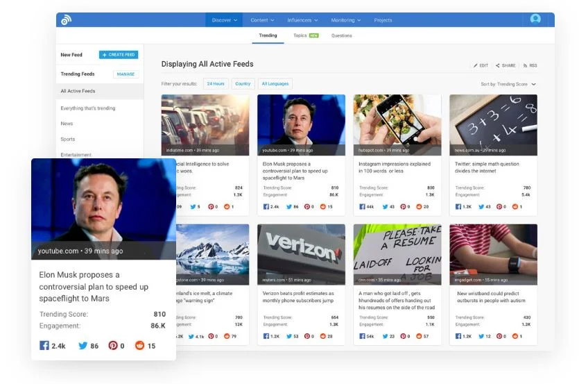 Buzzsumo content discovery