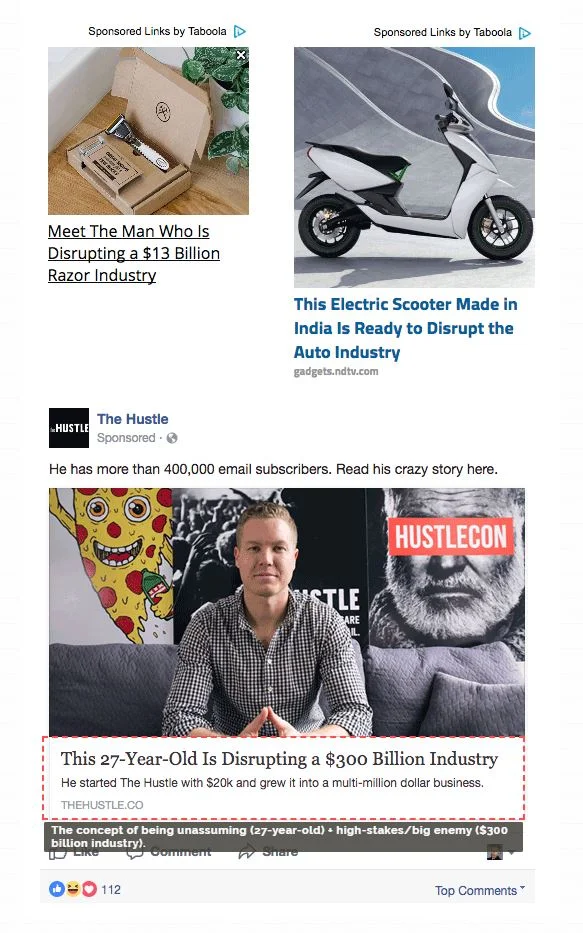 Disruption headlines example