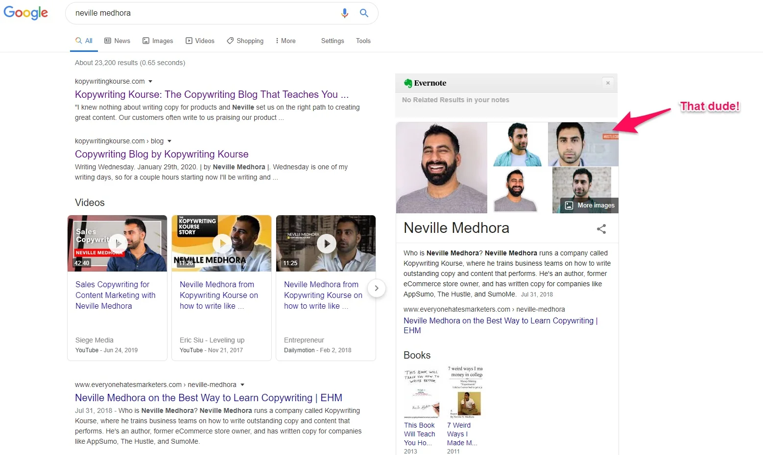 Neville Medhora Google profile